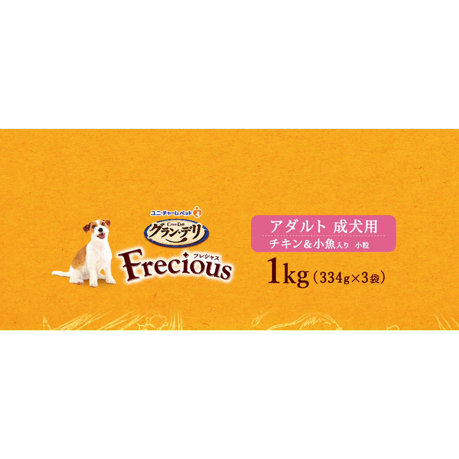 グラン・デリ フレシャス アダルトチキン＆小魚 １ｋｇ ユニ・チャームペットケア