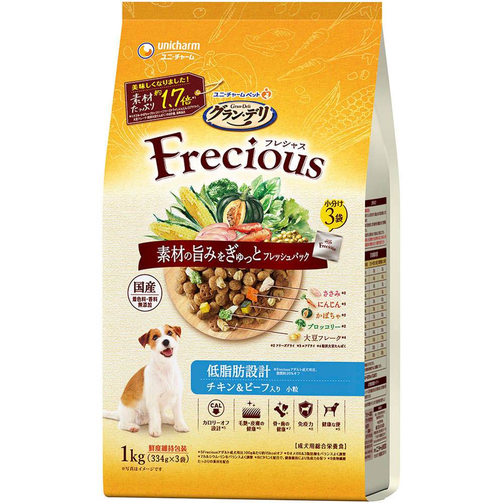 グラン・デリ フレシャスアダルト低脂肪チキンビーフ １ｋｇ ユニ・チャームペットケア
