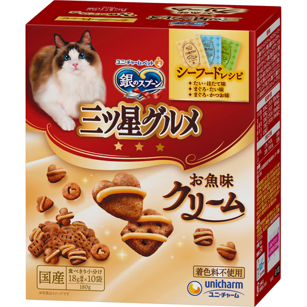 お魚味クリームシーフード ３種のアソート １８０ｇ ユニ・チャームペットケア