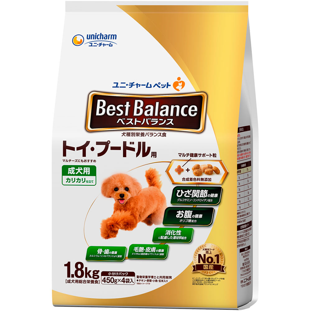 ベストバランス カリカリ仕立て トイ・プードル用 １．８ｋｇ ユニ・チャームペットケア
