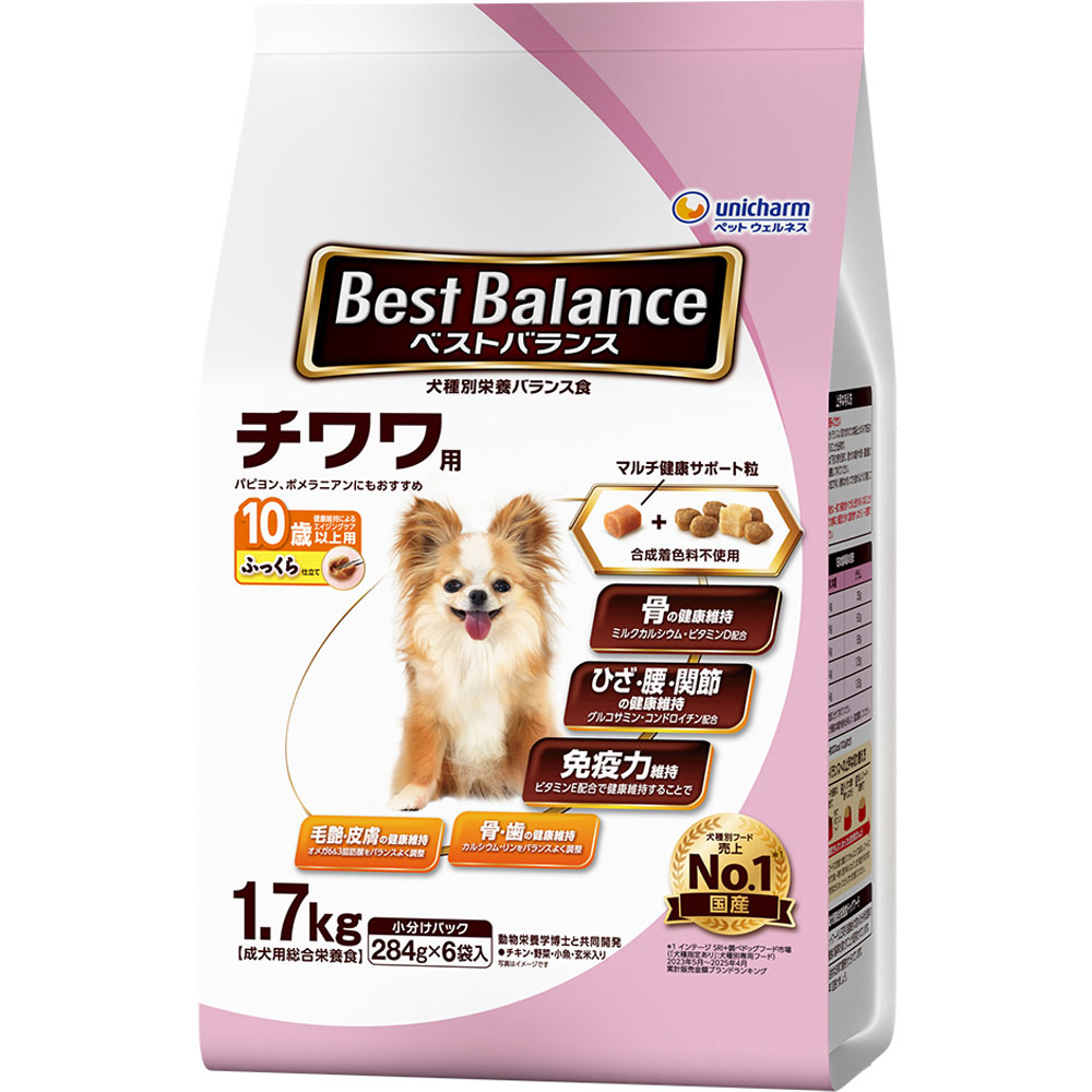 ベストバランス ふっくら仕立て チワワ用 １０歳以上用 １．７ｋｇ ユニ・チャームペットケア