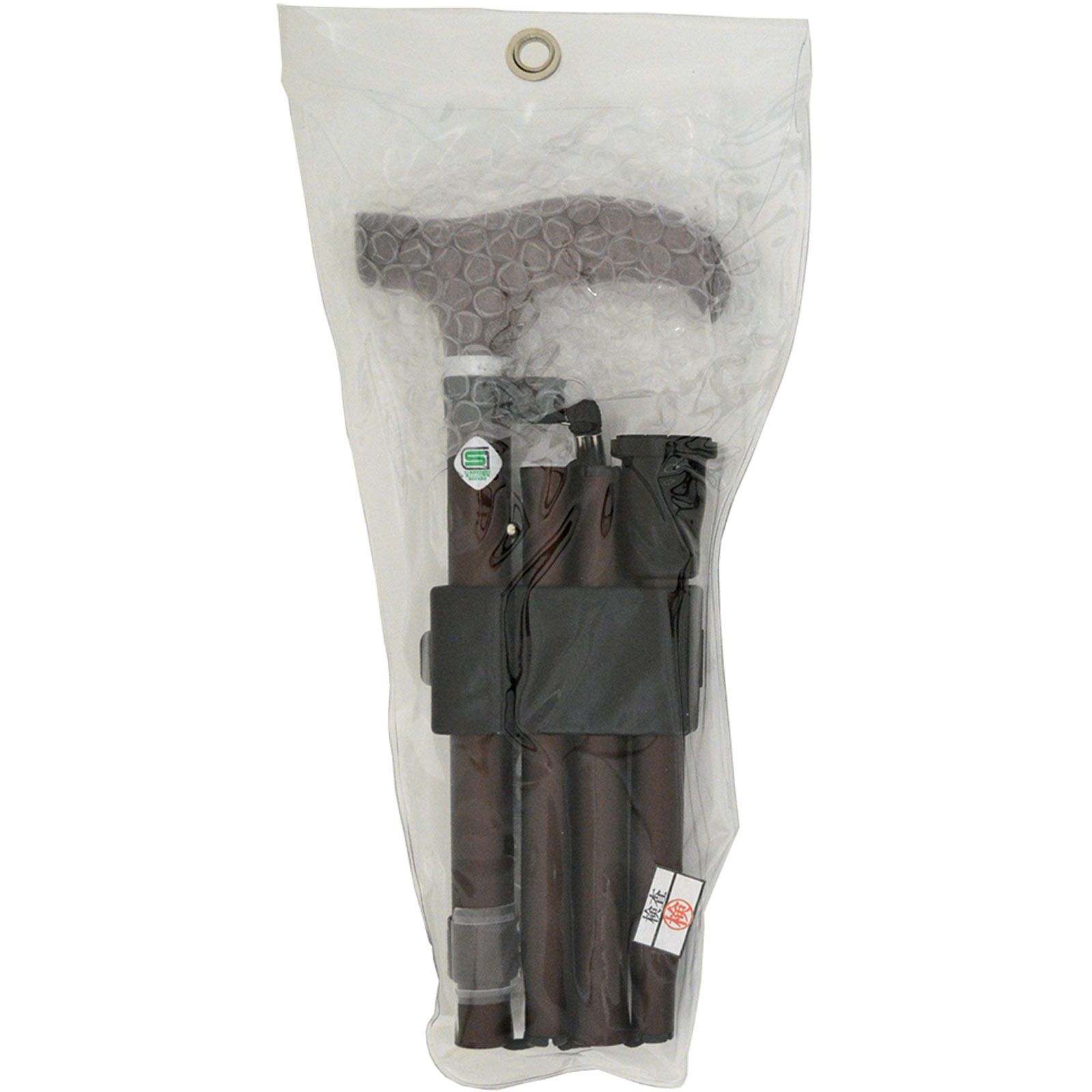 ささえ折畳伸縮ステッキ ブラウン ＢＲ単色 ひまわり