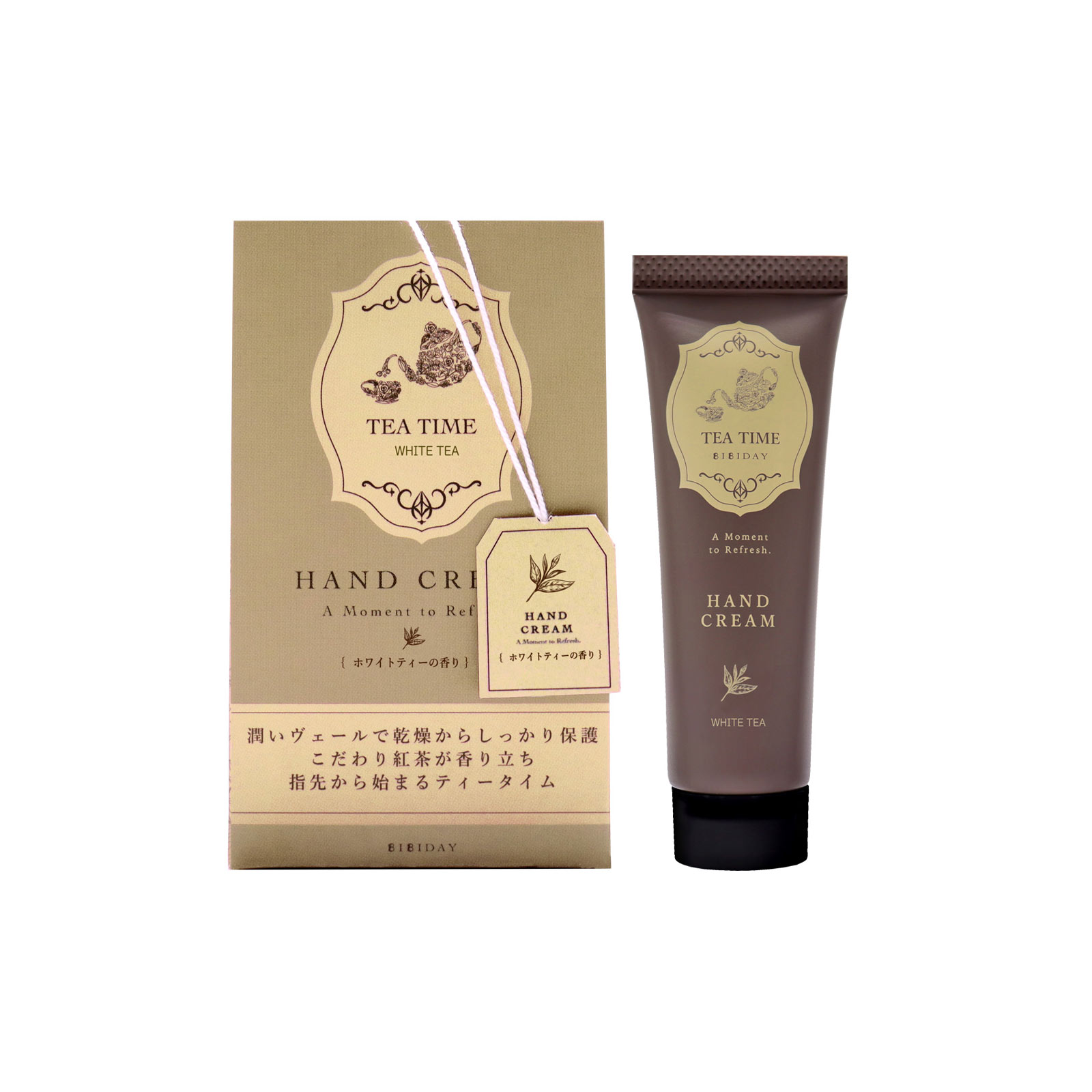 ＢＩＢＩＤＡＹ・Ｔｅａ　ｔｉｍｅ　ハンドクリーム　ホワイトティーの香り ３０Ｇ ツーウェイワールド