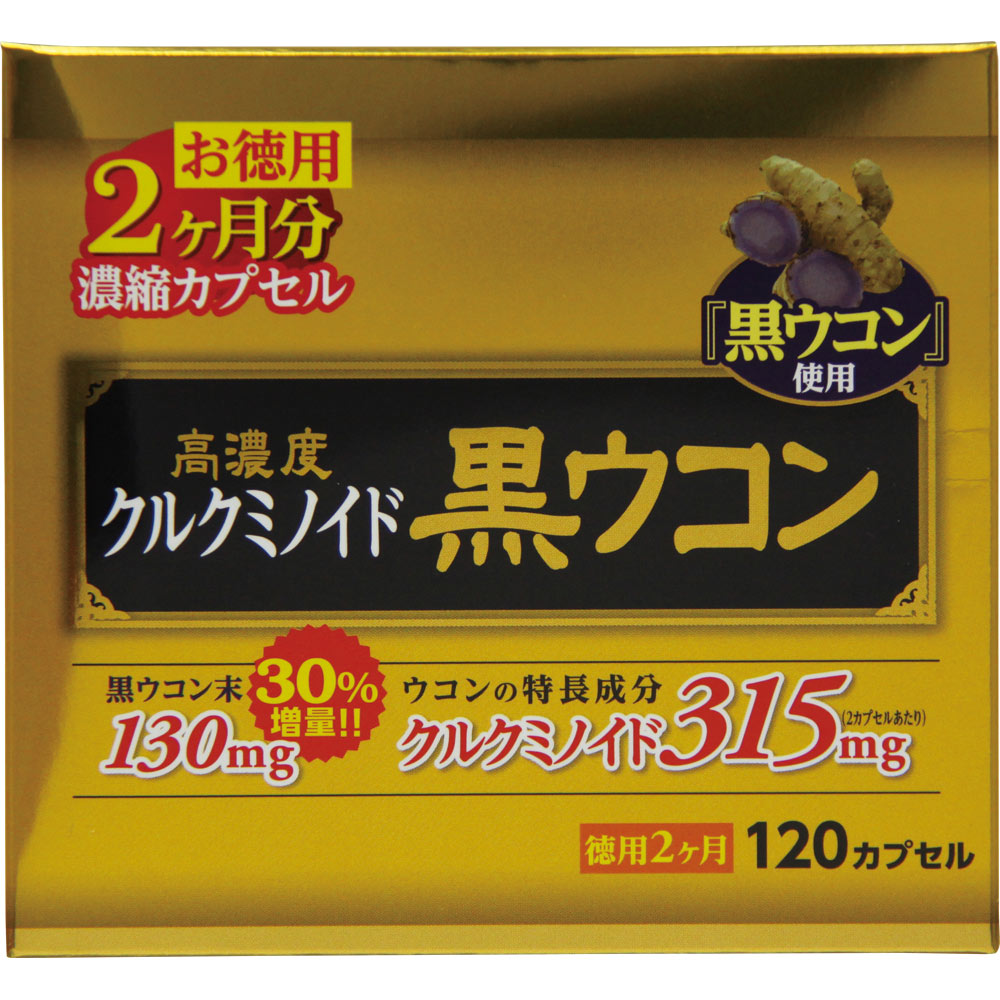 国産 高濃度 黒ウコンカプセル １２０カプセル ウエルネスライフサイエンス