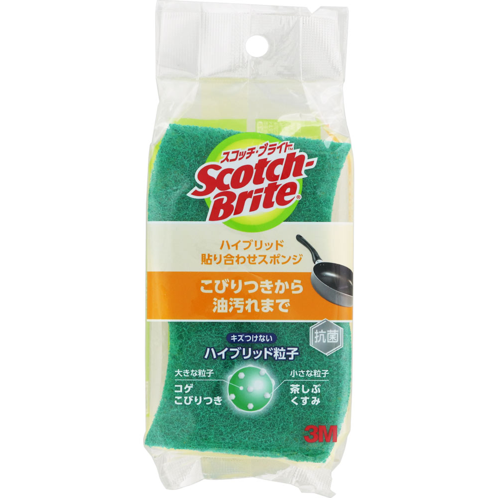 スコッチ・ブライト ハイブリッド貼り合わせスポンジ グリーン ＨＢ－２１ＫＧ－Ｈ スリーエム　ジャパン
