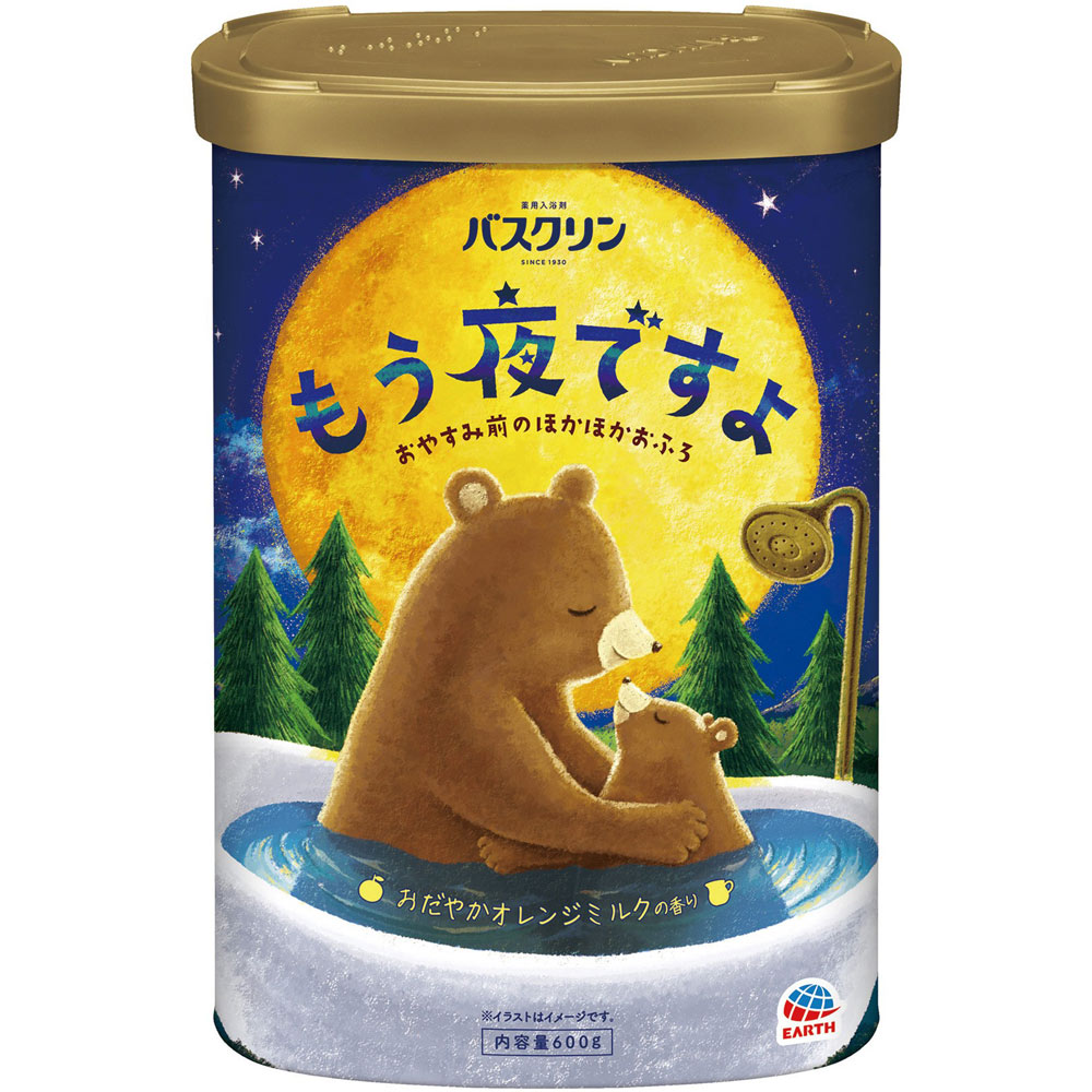 バスクリン　もう夜ですよ　おだやかオレンジミルクの香り ６００ｇ アース製薬