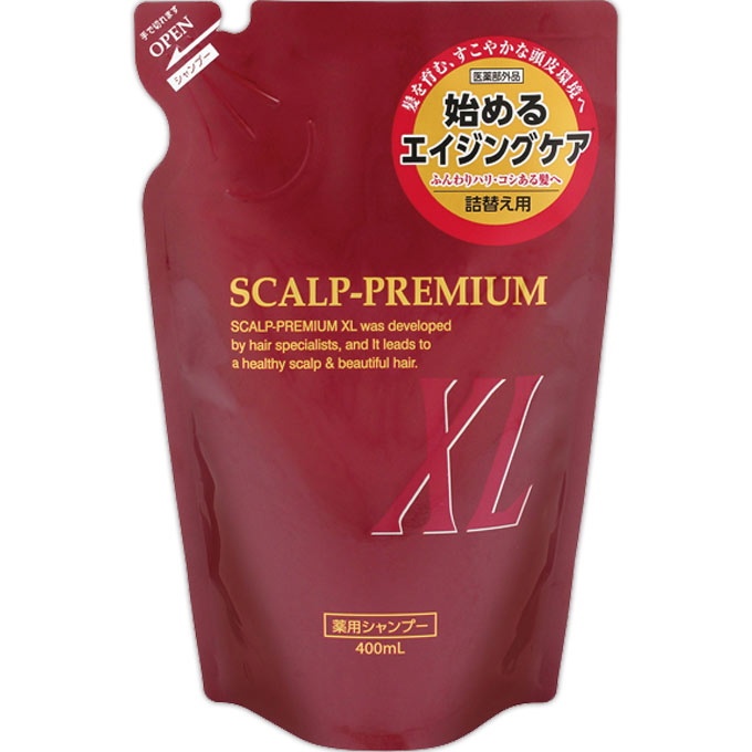 スカルププレミアム ＸＬ 薬用シャンプー ユニセックス 詰替え ４００ｍｌ ドウシシャ (医薬部外品)