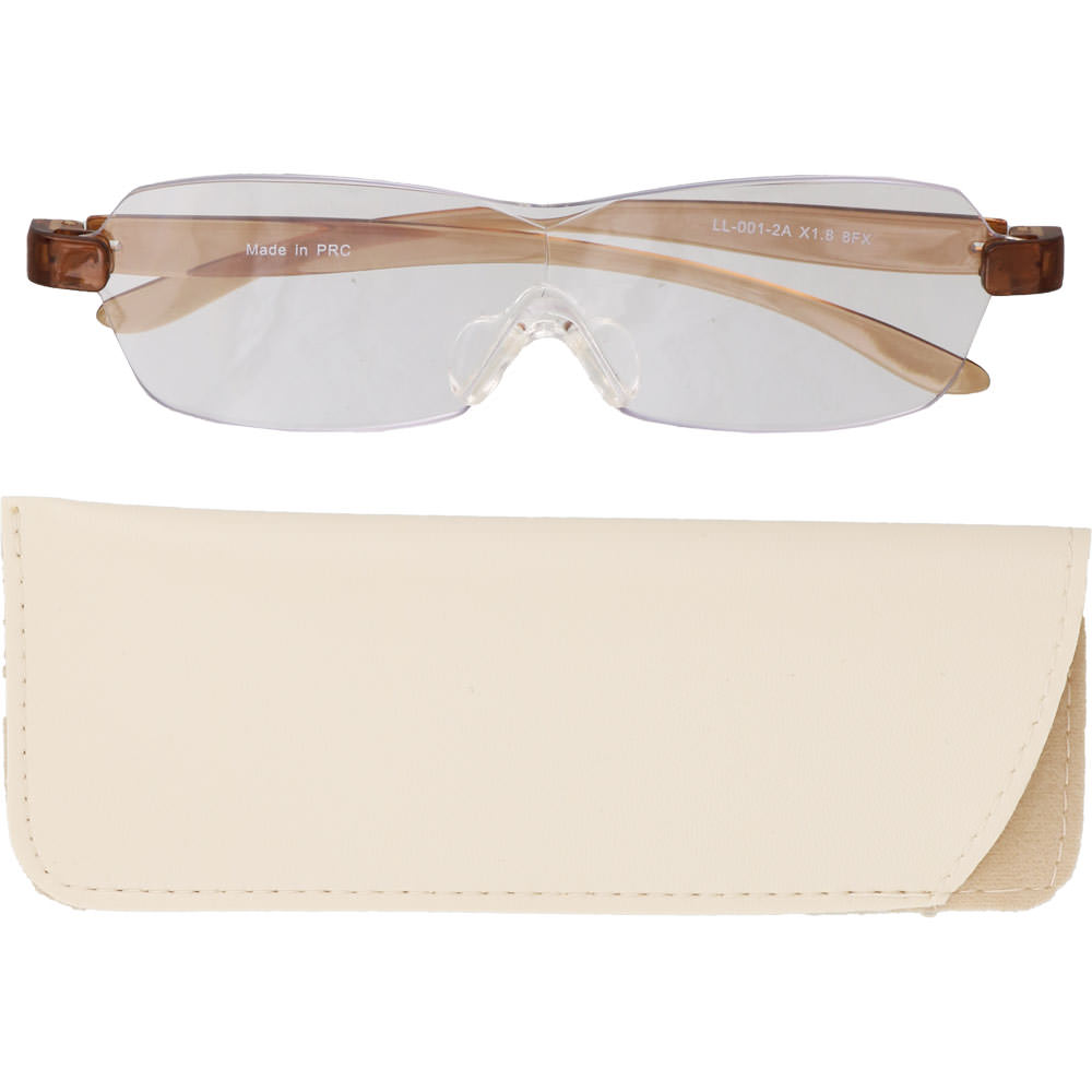 コンパクトルーペ ライトブラウン １．８倍 １個 エニックス