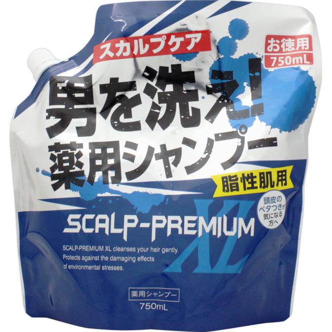 スカルププレミアム XL 薬用シャンプー 詰替 FOR OILY （脂性肌用） ７５０ｍｌ ドウシシャ (医薬部外品)