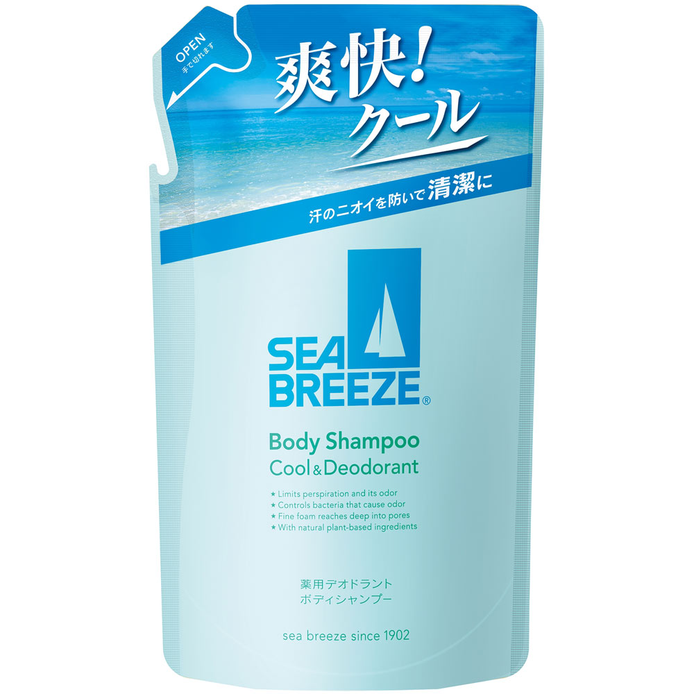 シーブリーズ ボディシャンプー クール＆デオドラント （つめかえ）（医薬部外品） ３３０ｍｌ ファイントゥデイ (医薬部外品)