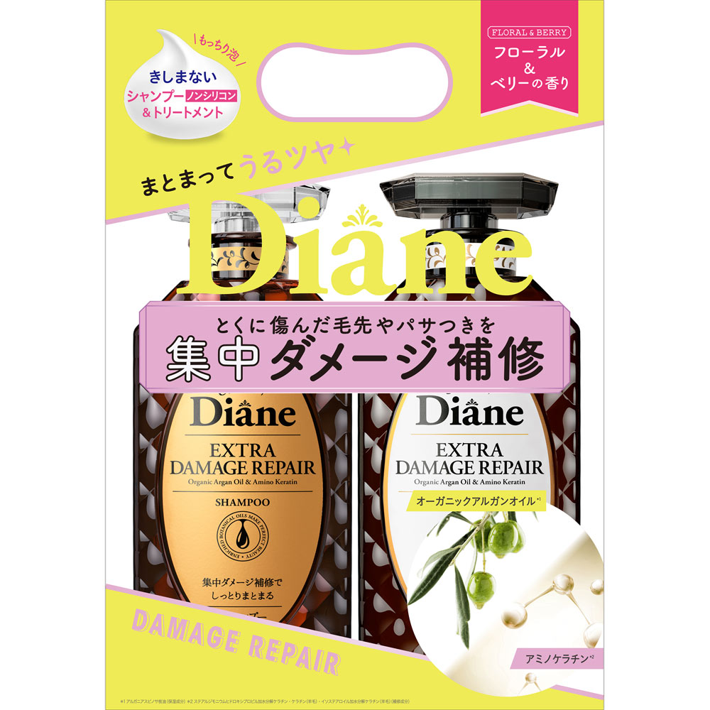 モイスト・ダイアン パーフェクトビューティー エクストラダメージリペア シャンプー＆トリートメントセット０２ 企画品 ４５０ｍｌ×２ ネイチャーラボ
