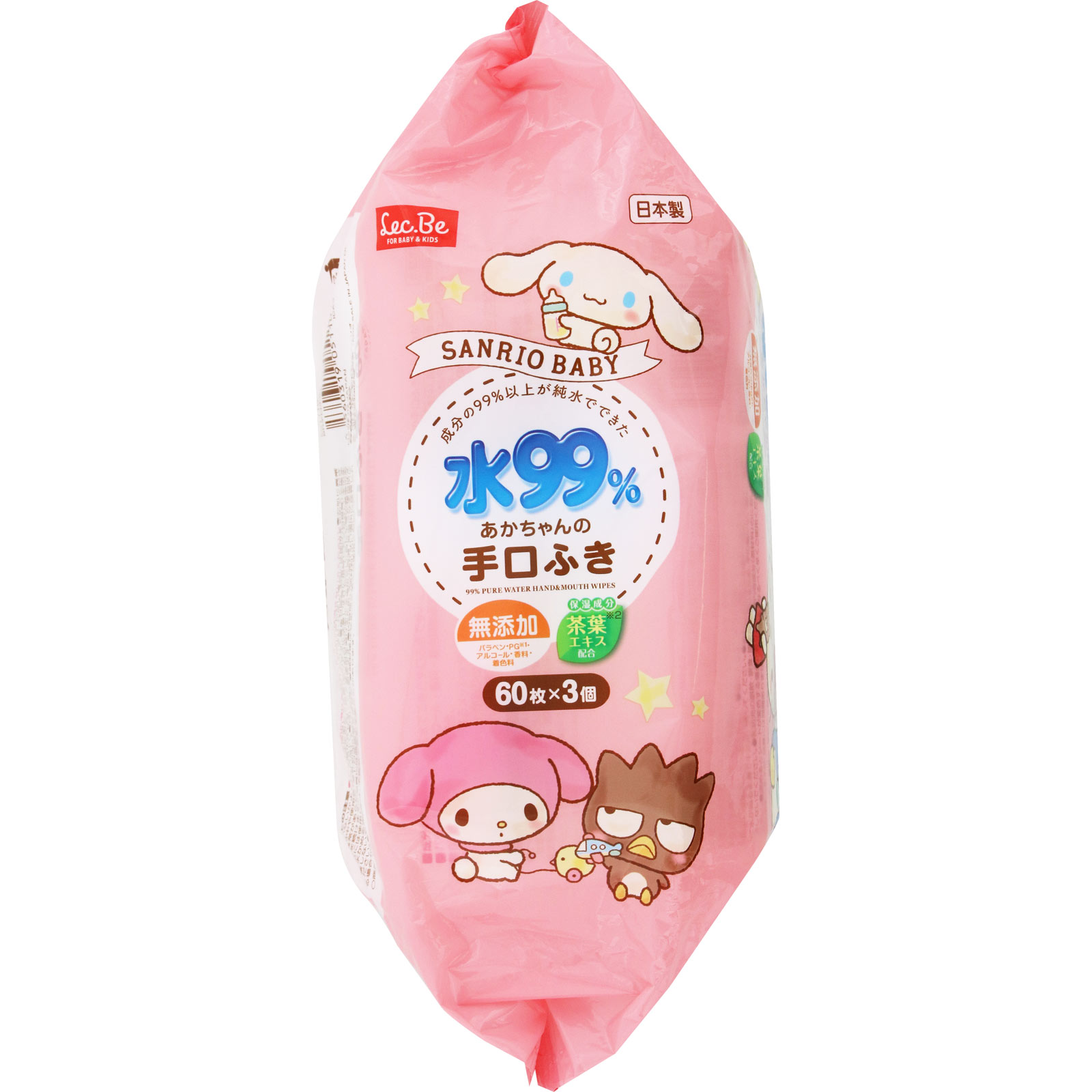 サンリオ手口ふき ６０枚３Ｐ レック