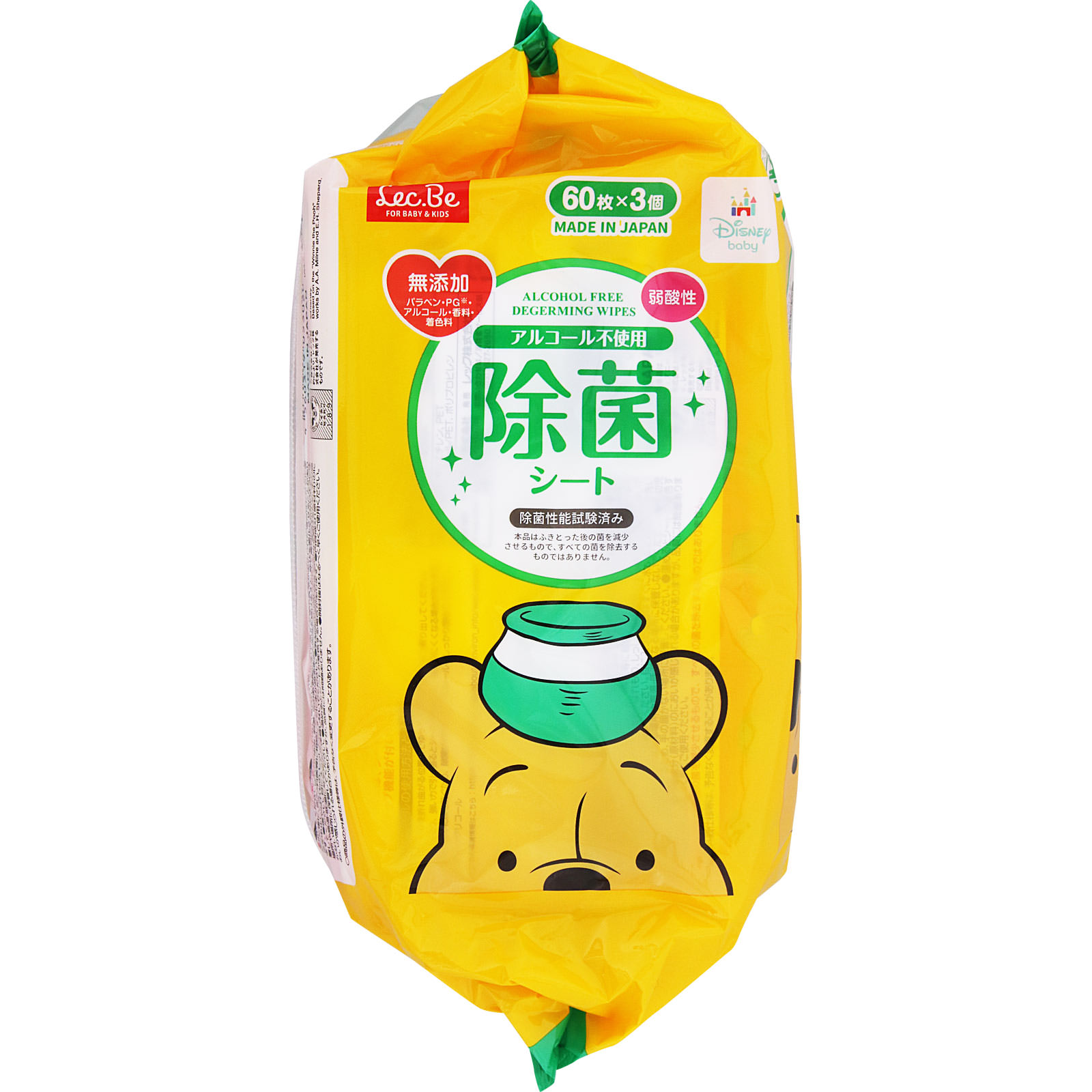 除菌シート  くまのプーさん ６０枚３Ｐ レック