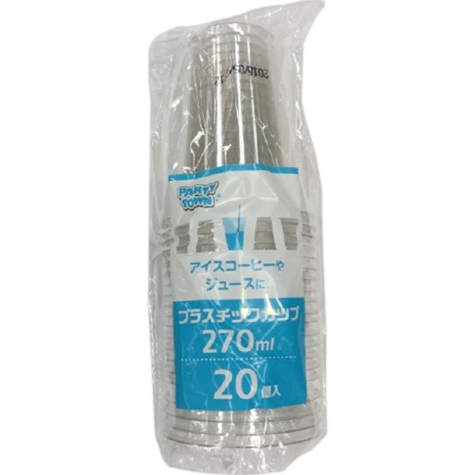 プラスチックカップ ２７０ｍｌ ２０個 ストリックスデザイン