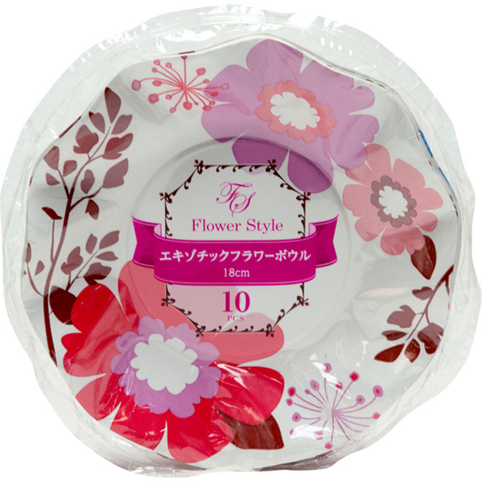 エキゾフラワーボウル １８ｃｍ １０枚 ストリックスデザイン