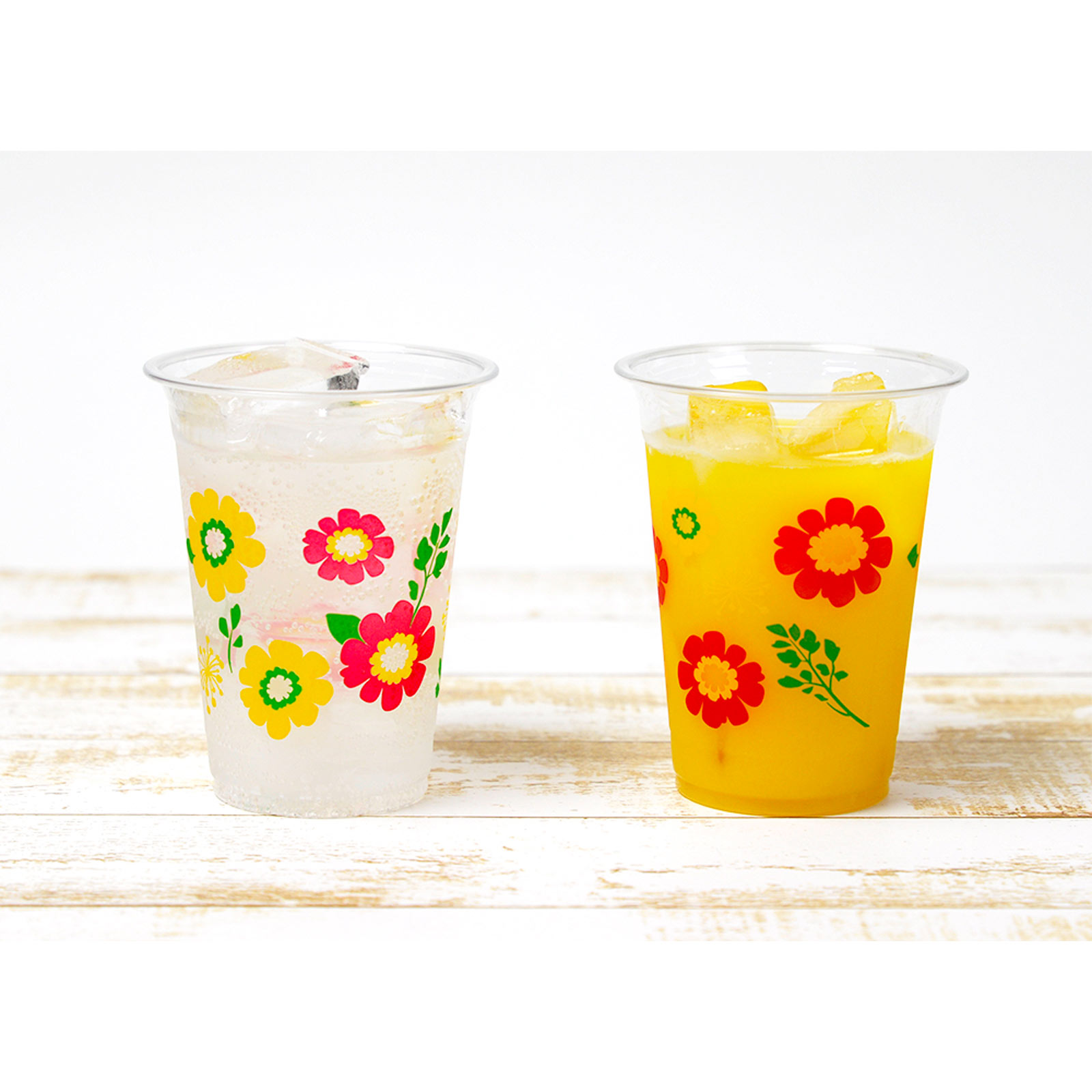 フラワークリアカップ 420ＭＬ 6個 ＿ ストリックスデザイン