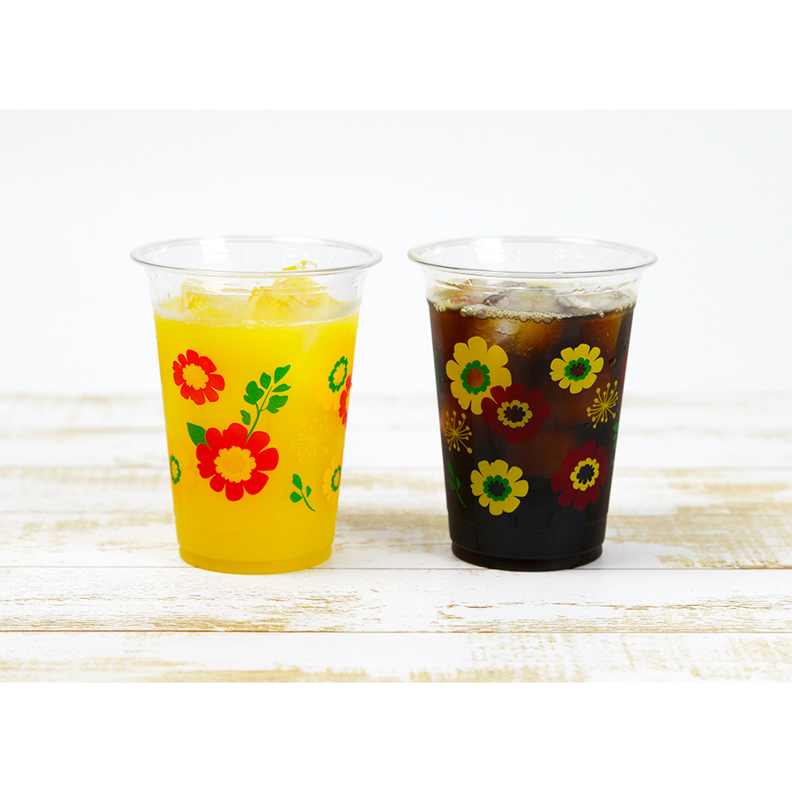 フラワークリアカップ 420ＭＬ 6個 ＿ ストリックスデザイン
