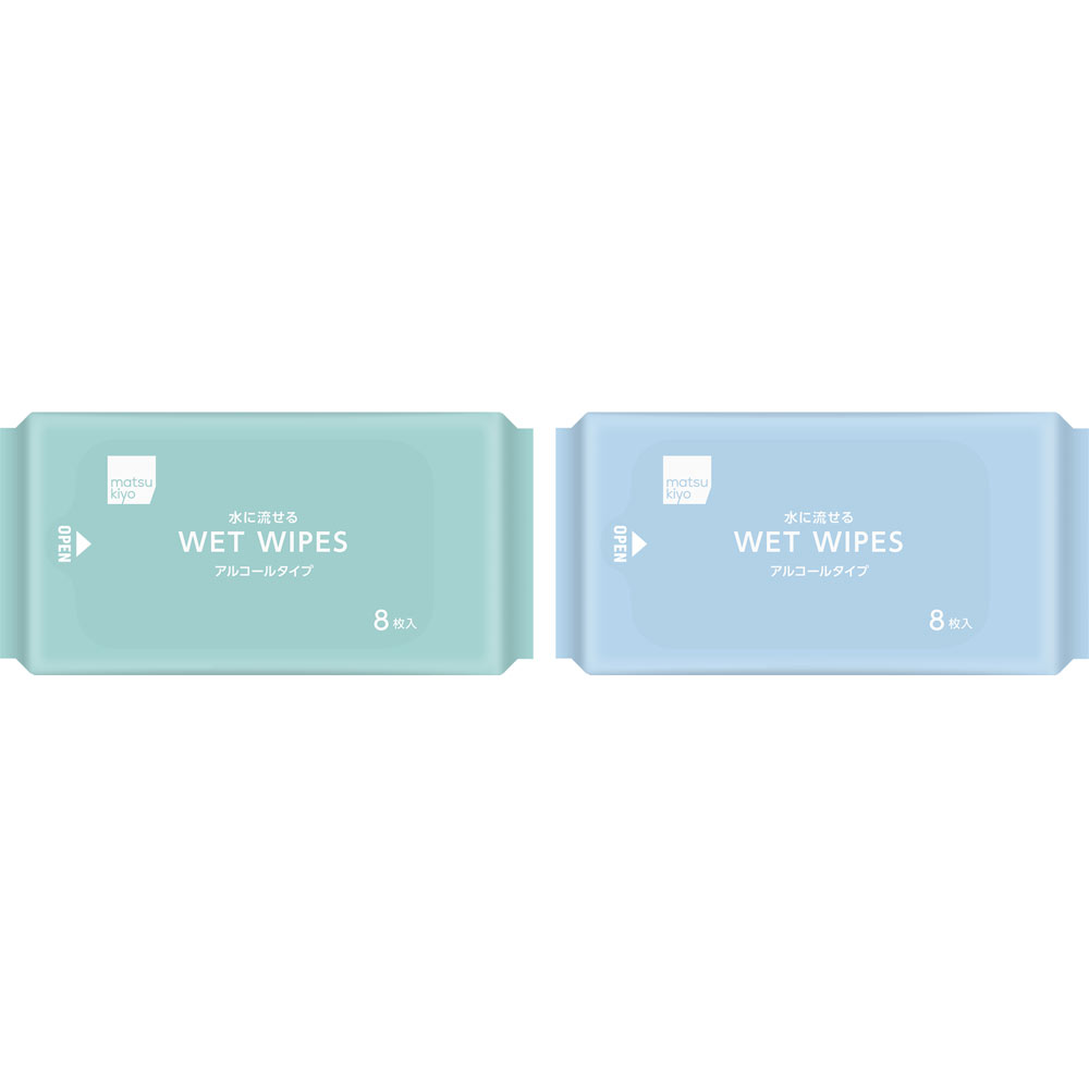 matsukiyo WET WIPES水に流せるタイプ 8個入
