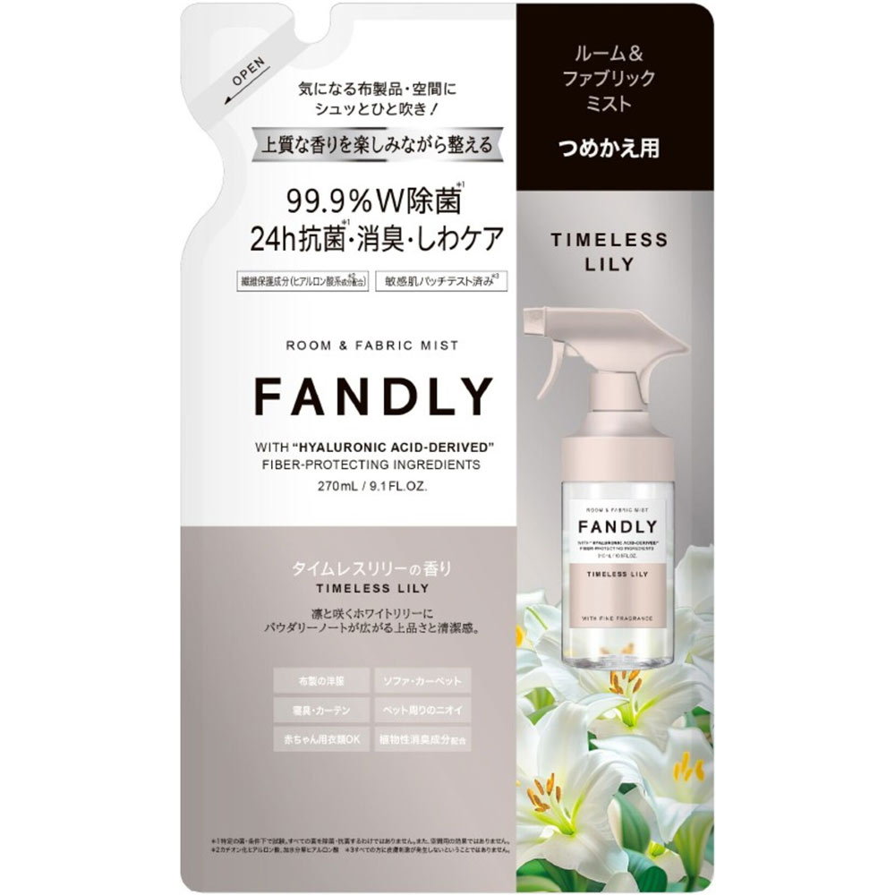 ファンドリィ　ルーム＆ファブリックミスト　タイムレスリリーの香り　詰替 ２７０ｍｌ コスメカンパニー