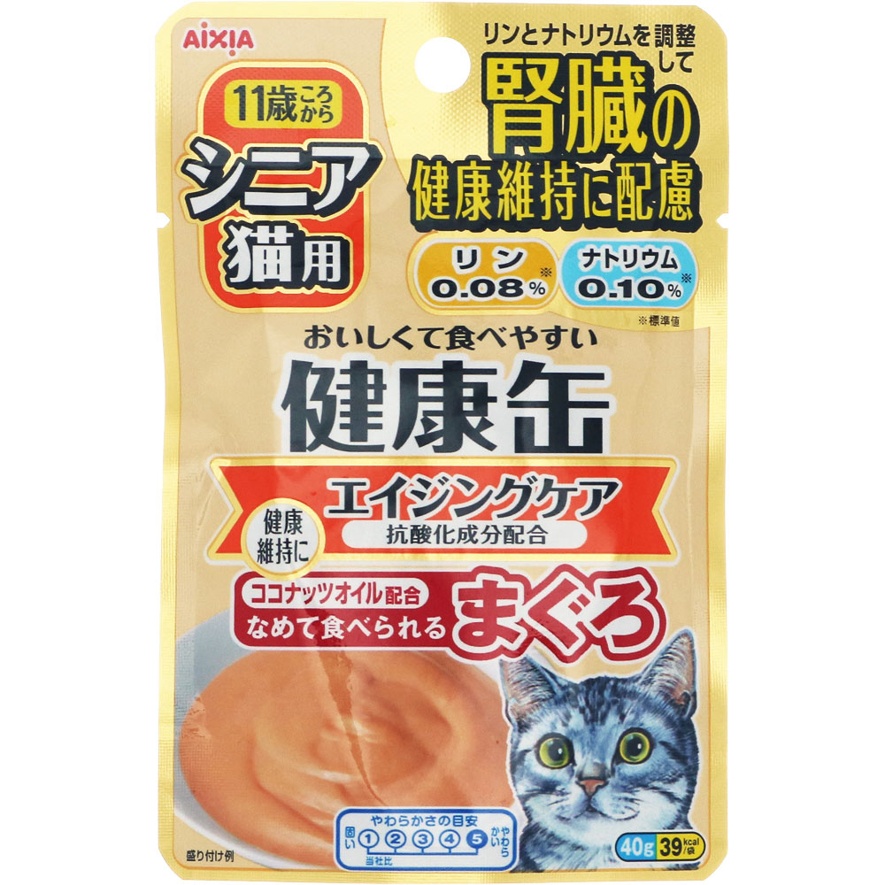 シニア猫用 健康缶パウチ エイジングケア ４０ｇ アイシア