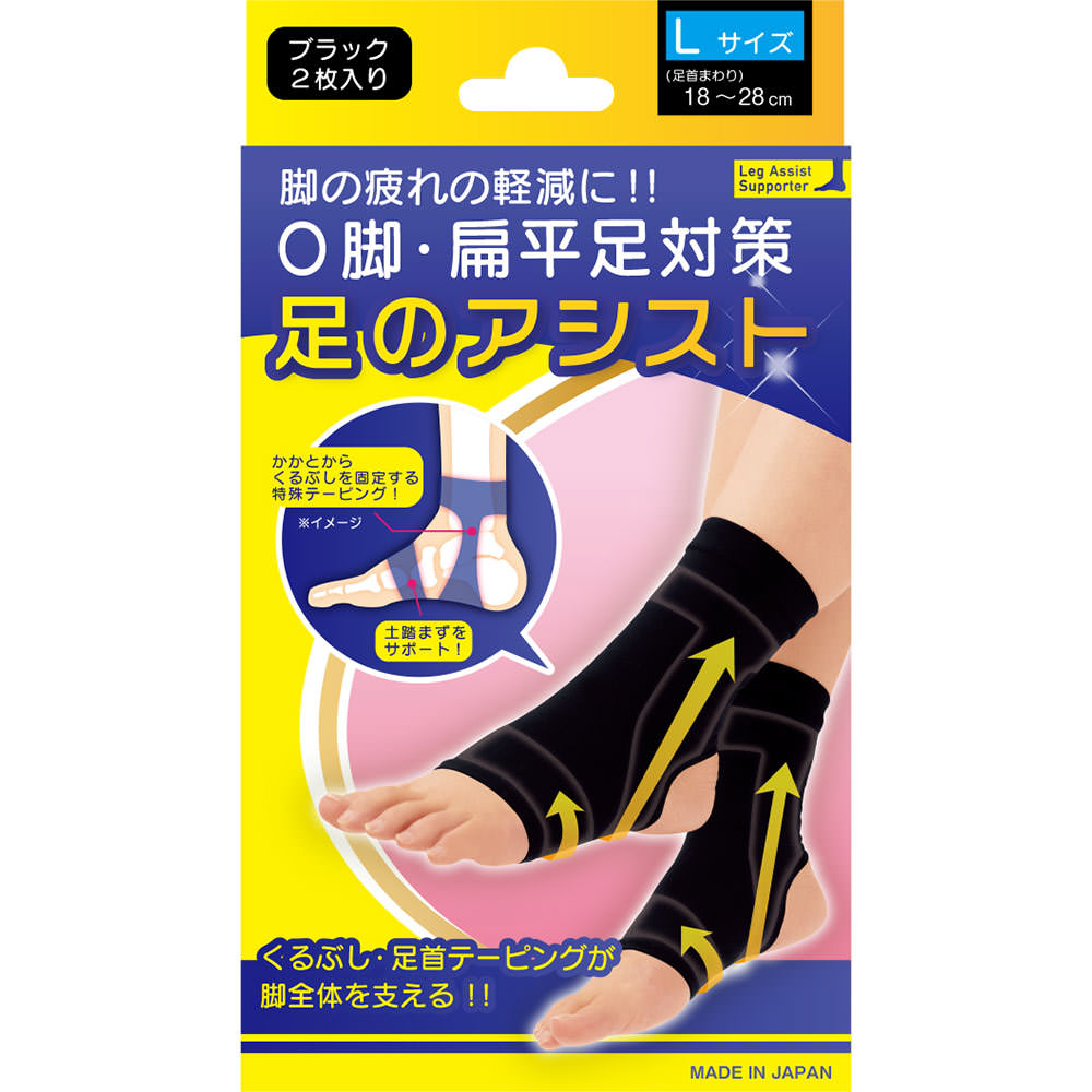 足のアシスト　ブラックＬ ２枚入 テルコーポレーション