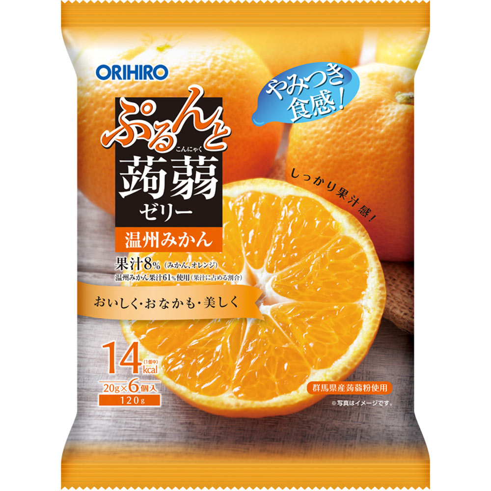 ぷるんと蒟蒻ゼリー　温州みかんＮ ６個 オリヒロプランデュ