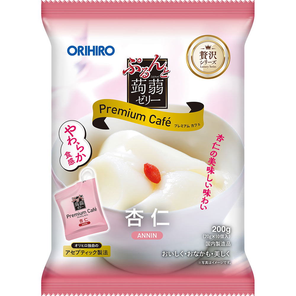 ぷるんと蒟蒻プレミアムカフェ　杏仁味 ２０ｇ×１０個 オリヒロプランデュ