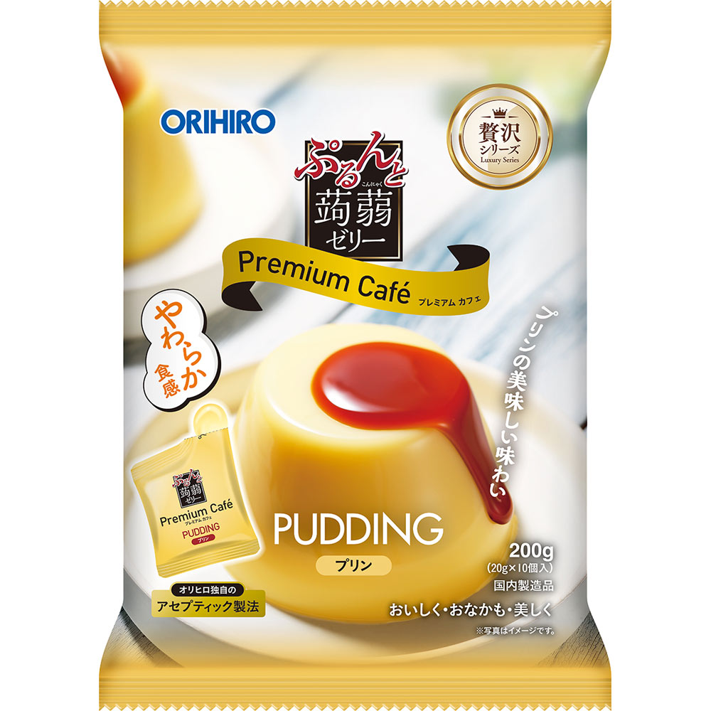 ぷるんと蒟蒻プレミアムカフェ　プリン ２０ｇ×１０個 オリヒロプランデュ