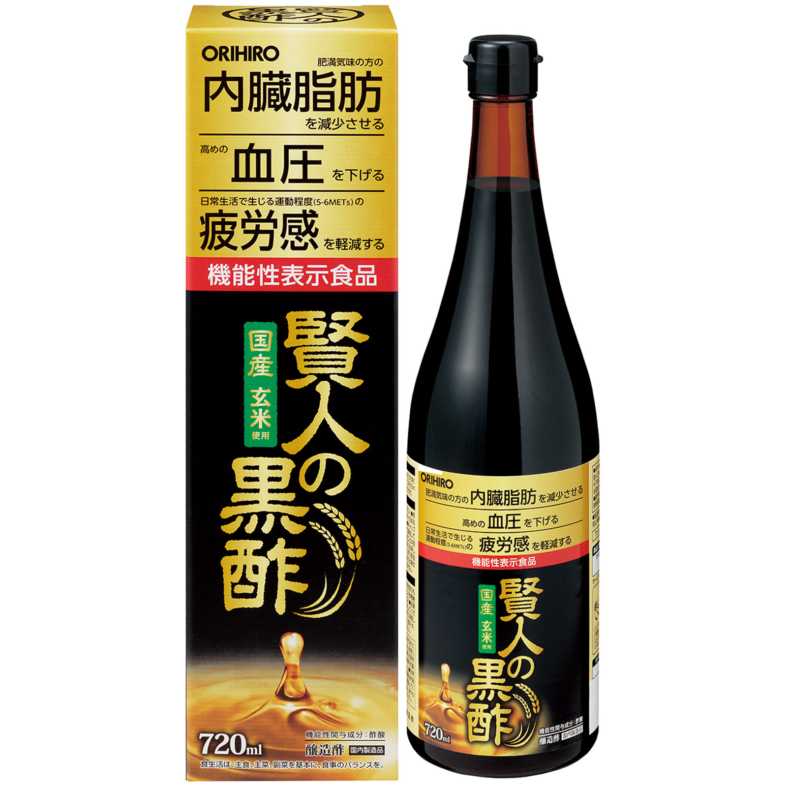 オリヒロ　賢人の黒酢 ７２０ｍｌ オリヒロプランデュ