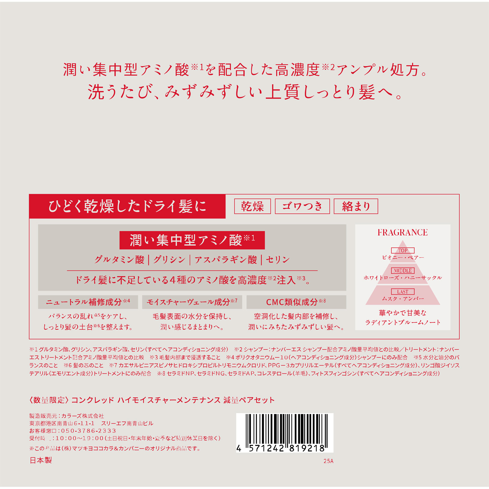 matsukiyo CONCRED ハイモイスチャー本体ペアセット ３００ｍｌ／３００ｇ