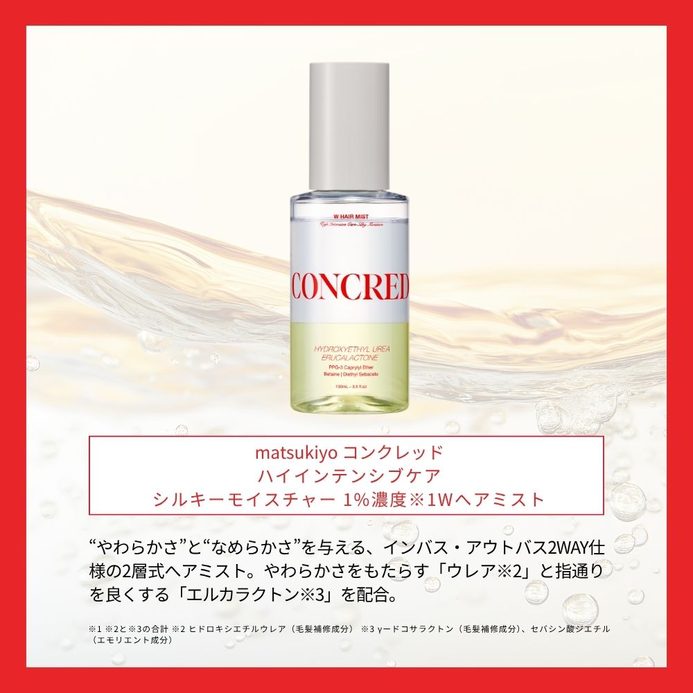 matsukiyo CONCRED ハイインテンシブケア ヘアミスト １００ｍｌ