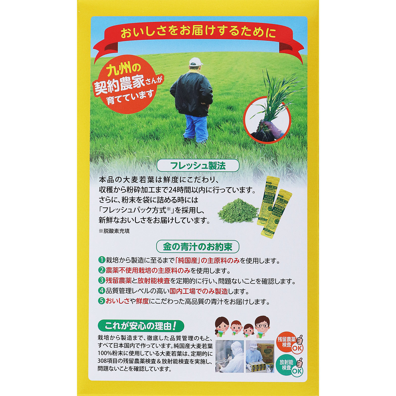 金の青汁 純国産大麦若葉 ９０包 日本薬健