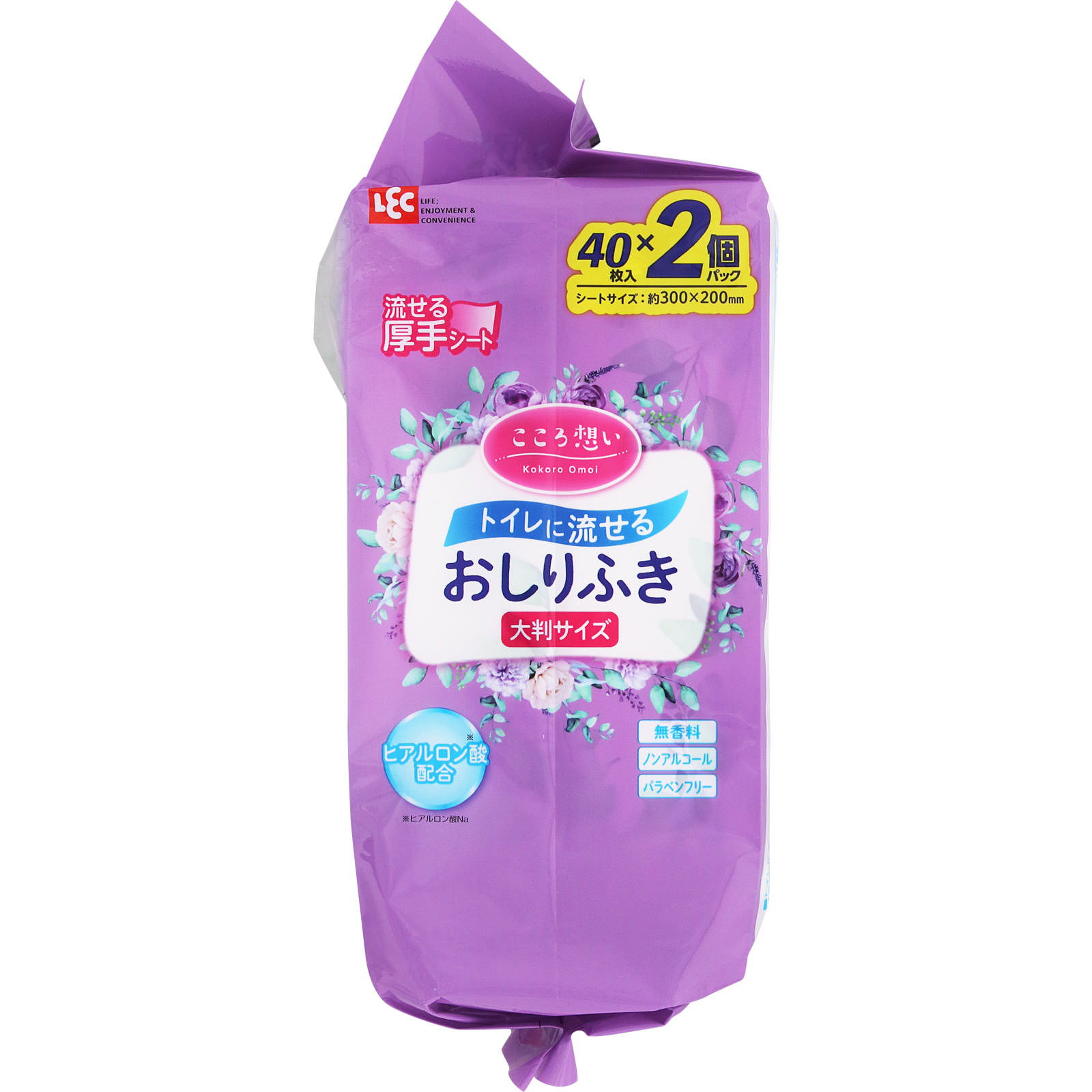 こころ想い流せるおしりふき大判 ４０枚×２Ｐ レック
