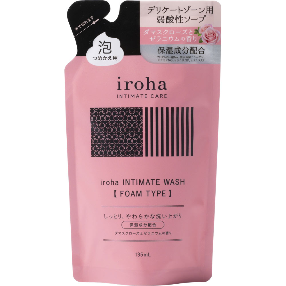 ｉｒｏｈａ　ＩＮＴＩＭＡＴＥ　ＷＡＳＨ　【　ＦＯＡＭ　ＴＹＰＥ　】ローズブルームの香り １３５ｍＬ 典雅