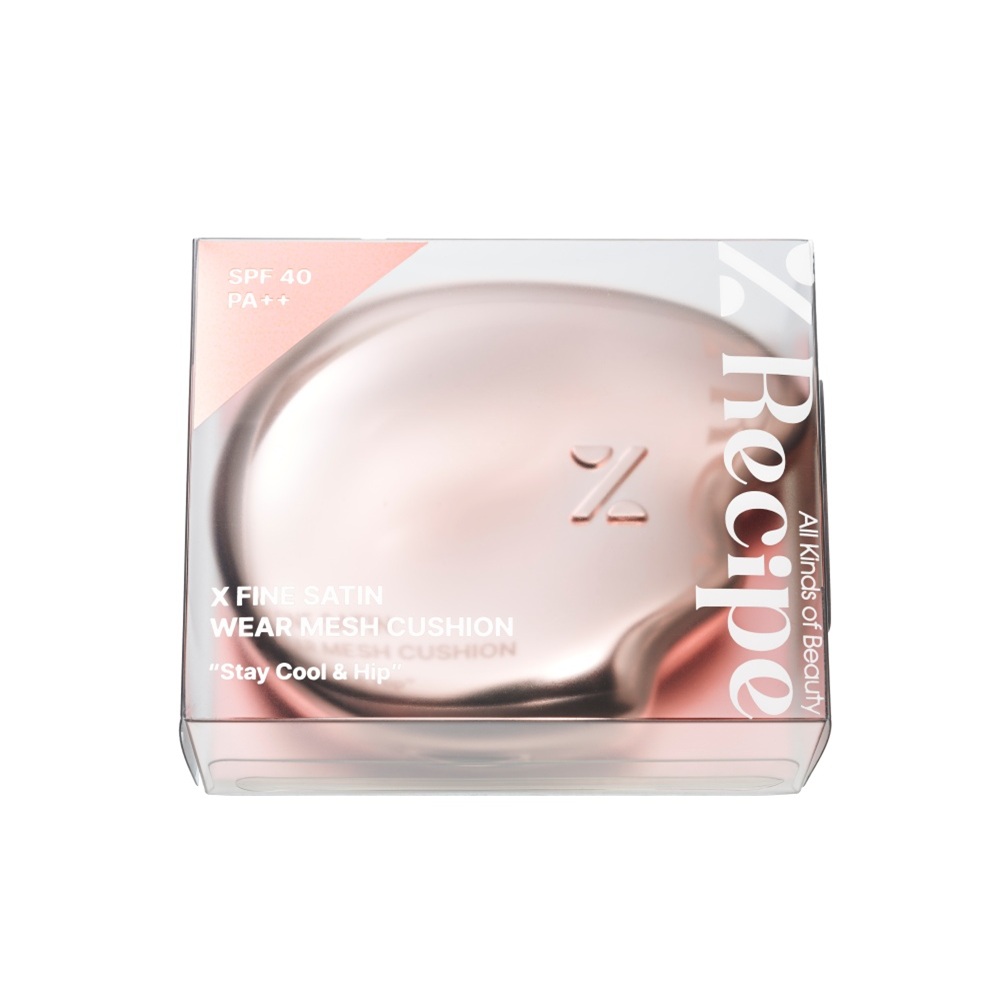 ％Ｒｅｃｉｐｅ　Ｘファイン　サテンウェア　メッシュクッション　１７Ｃ ＿ ｂ＆ｗ