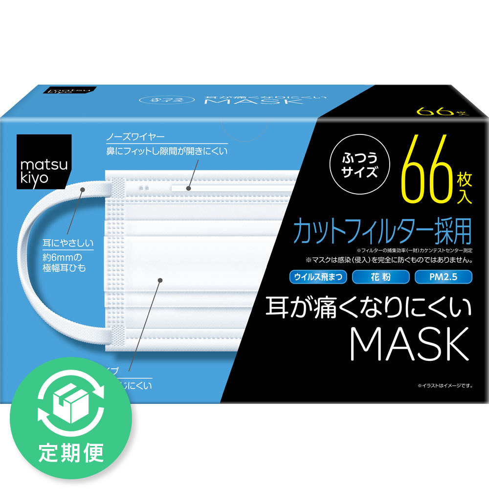 matsukiyo 耳が痛くなりにくいマスク　ふつうサイズ ６６枚