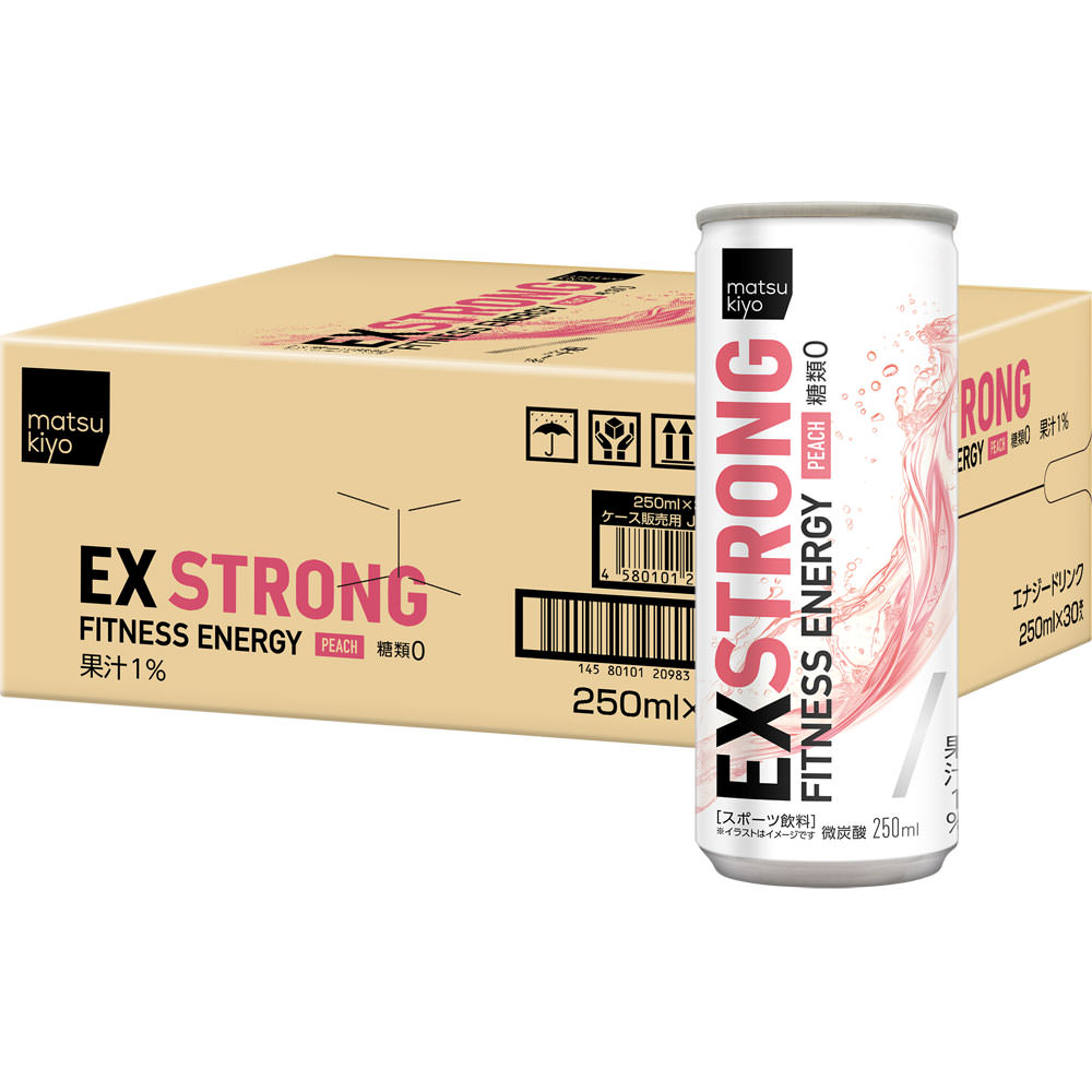 matsukiyo ＥＸＳＴＲＯＮＧフィットネスエナジーピーチ　ケース ２５０ｍｌ×３０本