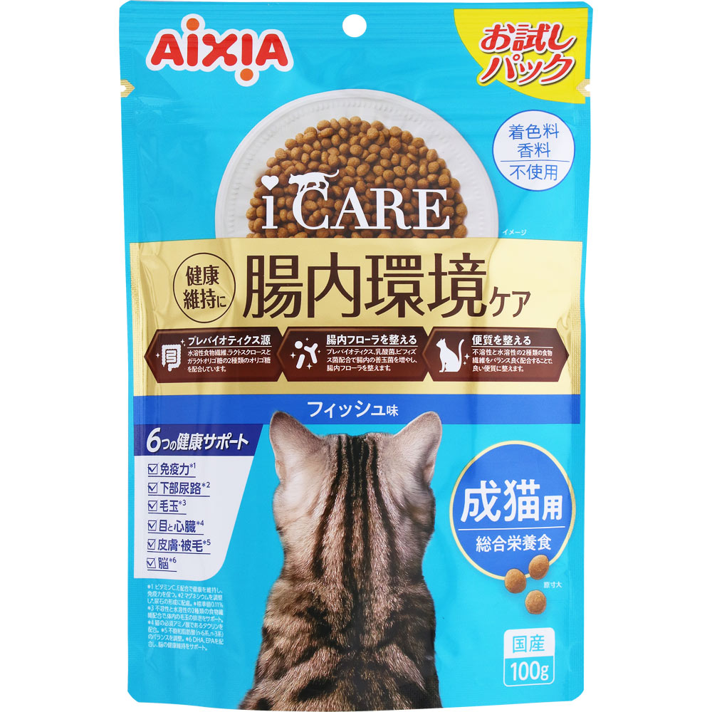 ｉＣＡＲＥキャットドライ　フィッシュ味 １００ｇ アイシア