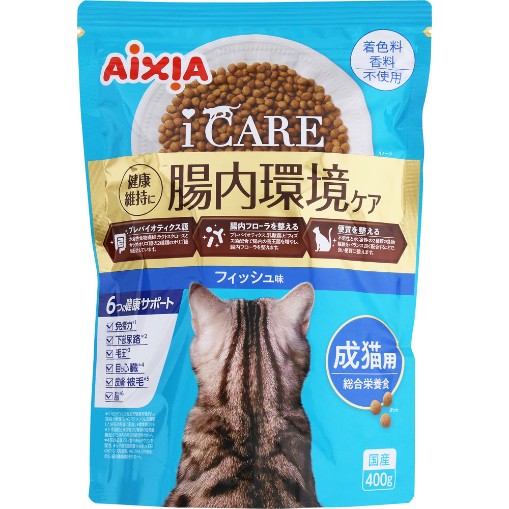 ｉＣＡＲＥキャットドライ　フィッシュ味 ４００ｇ アイシア