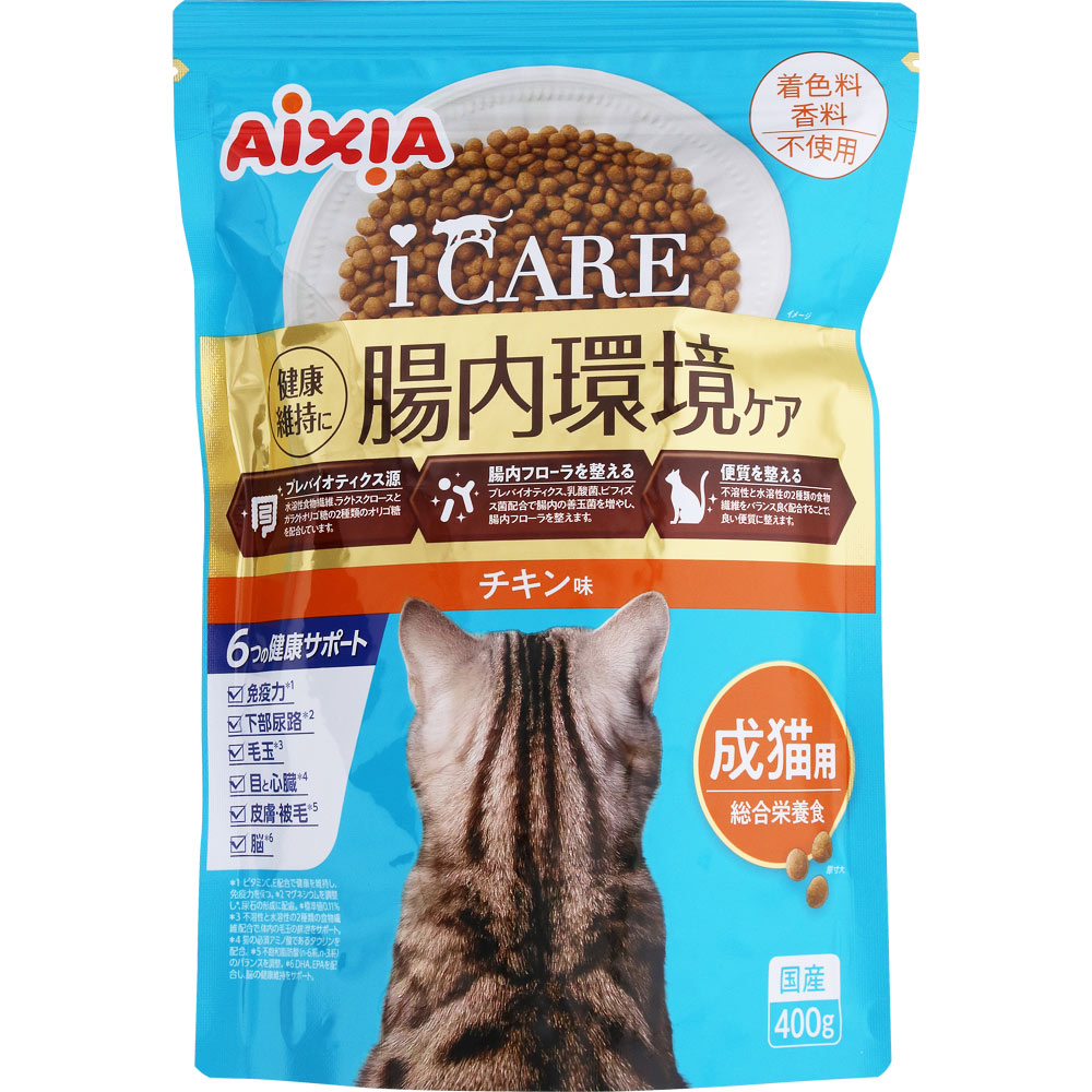 ｉＣＡＲＥキャットドライ　チキン味 ４００ｇ アイシア