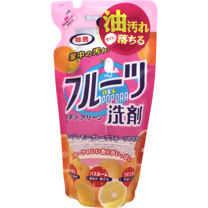 フルーツ洗剤ネオポポラ ポポラクリーン詰め替え用 ３６０ｃｃ リアルメイト