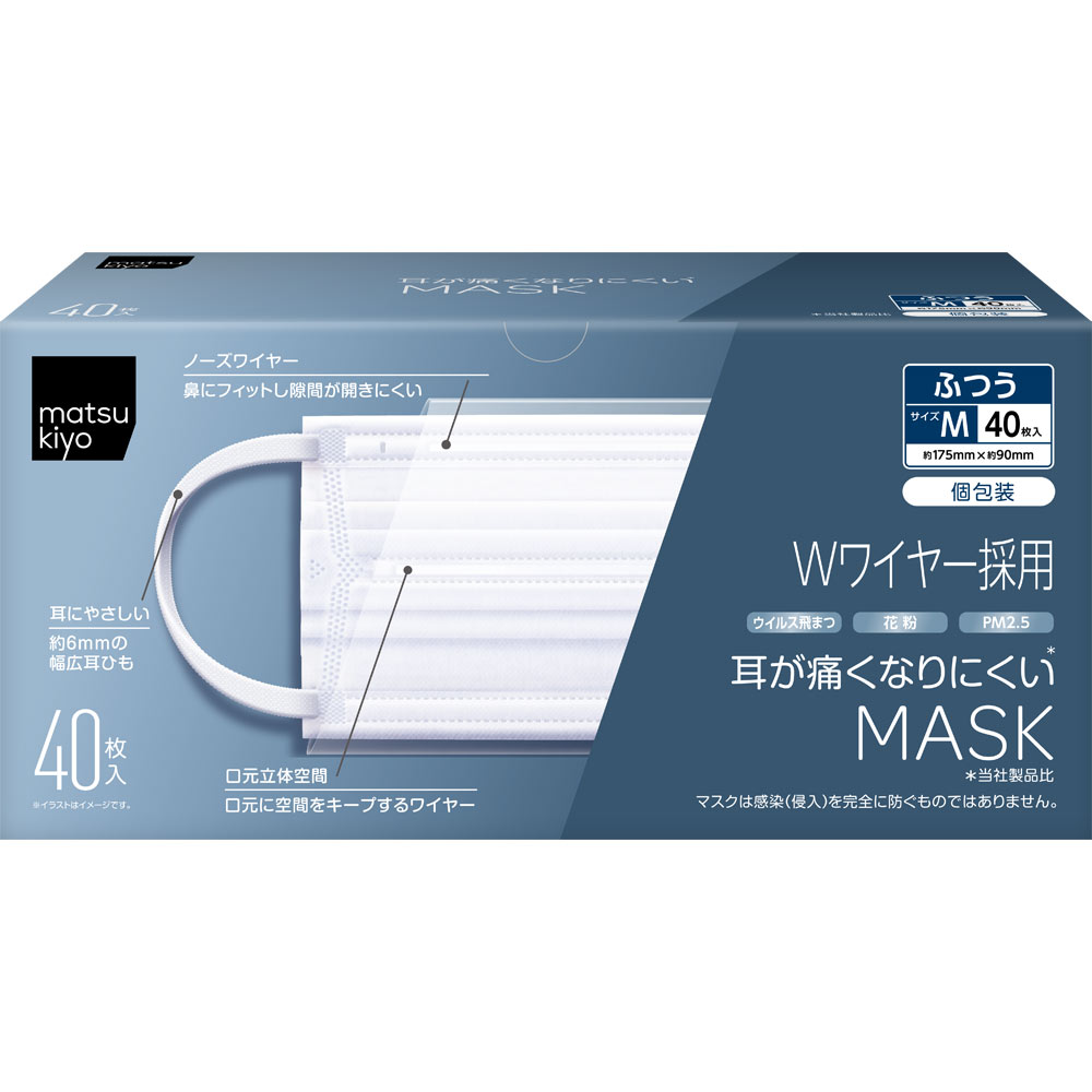 mk 耳が痛くなりにくいマスク 個包装M 40枚入