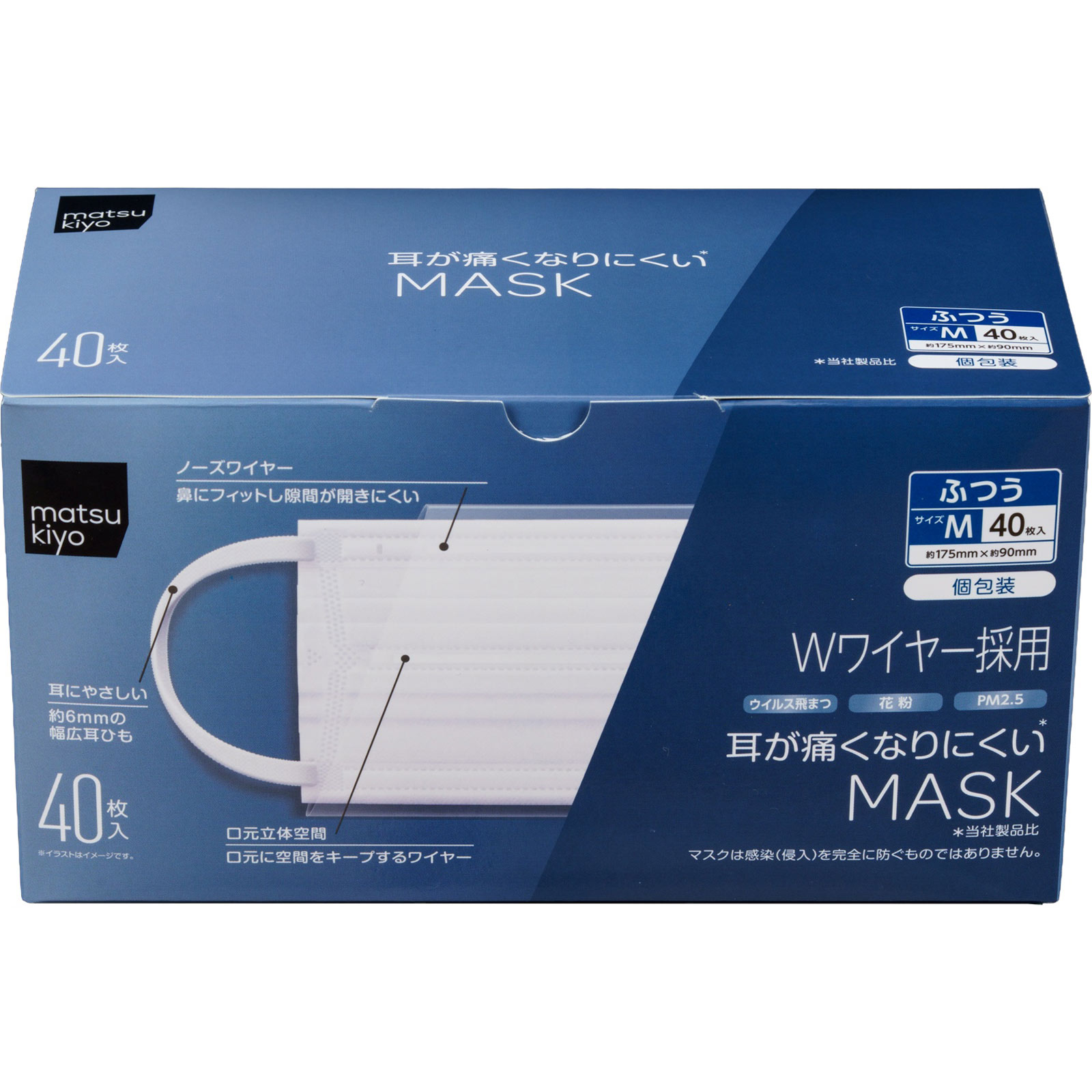 mk 耳が痛くなりにくいマスク 個包装M 40枚入