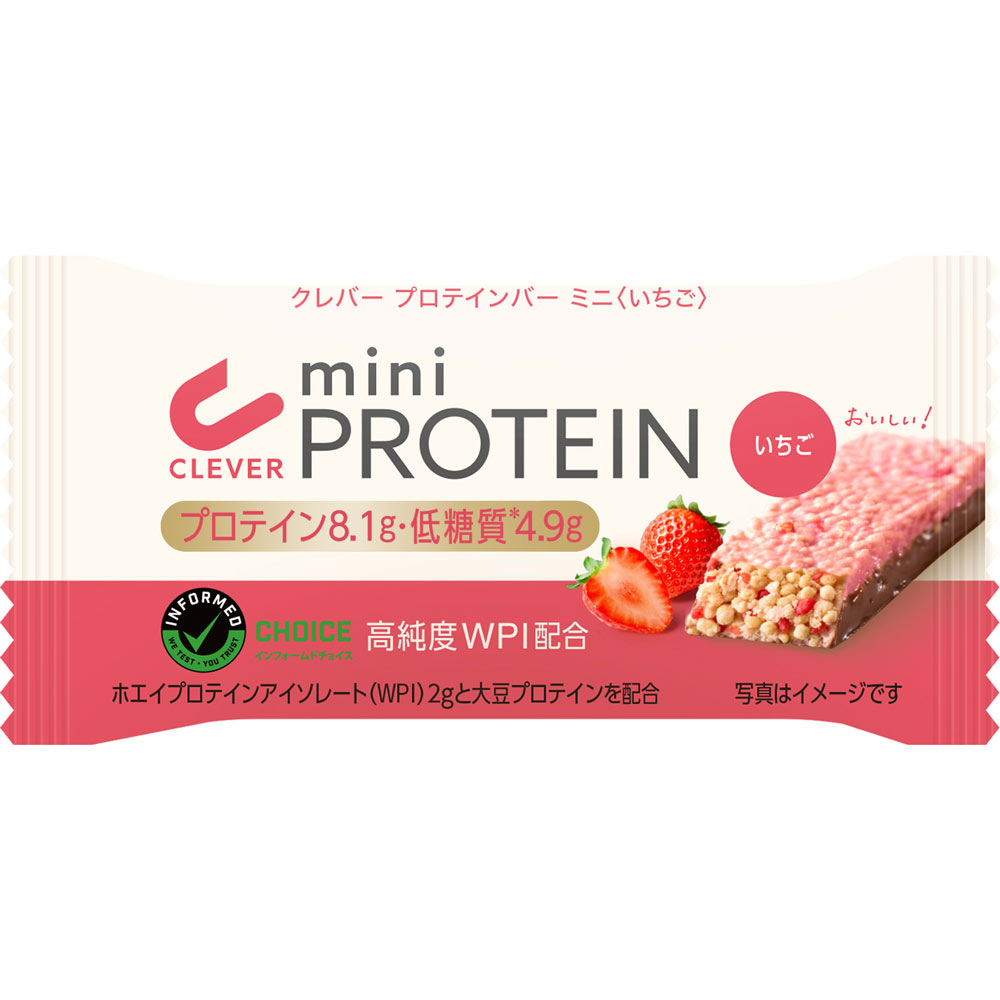 クレバー　プロテインバーミニ　イチゴ １本 （株）ネイチャーラボ