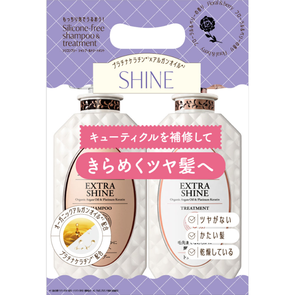 ダイアン　パーフェクトビューティ　エクストラシャイン　シャンプー＆トリ－トメント０４　企画品 ４５０ｍｌ×２ ネイチャーラボ
