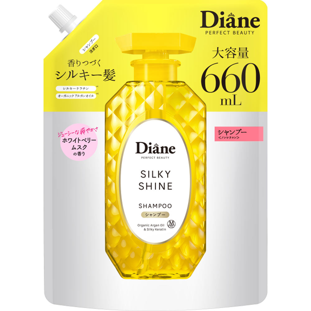 ダイアンパーフェクトビューティシルキーシャインシャンプー詰替２倍大容量 ６６０ｍｌ ネイチャーラボ