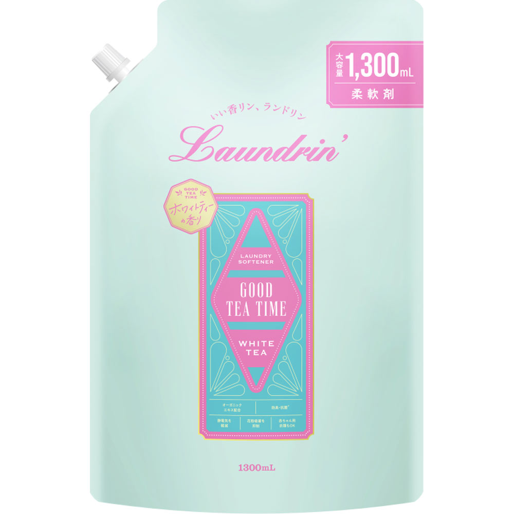 ランドリンＴＥＡ柔軟剤ホワイトティーの香り詰替大容量 １３００ｍｌ ネイチャーラボ