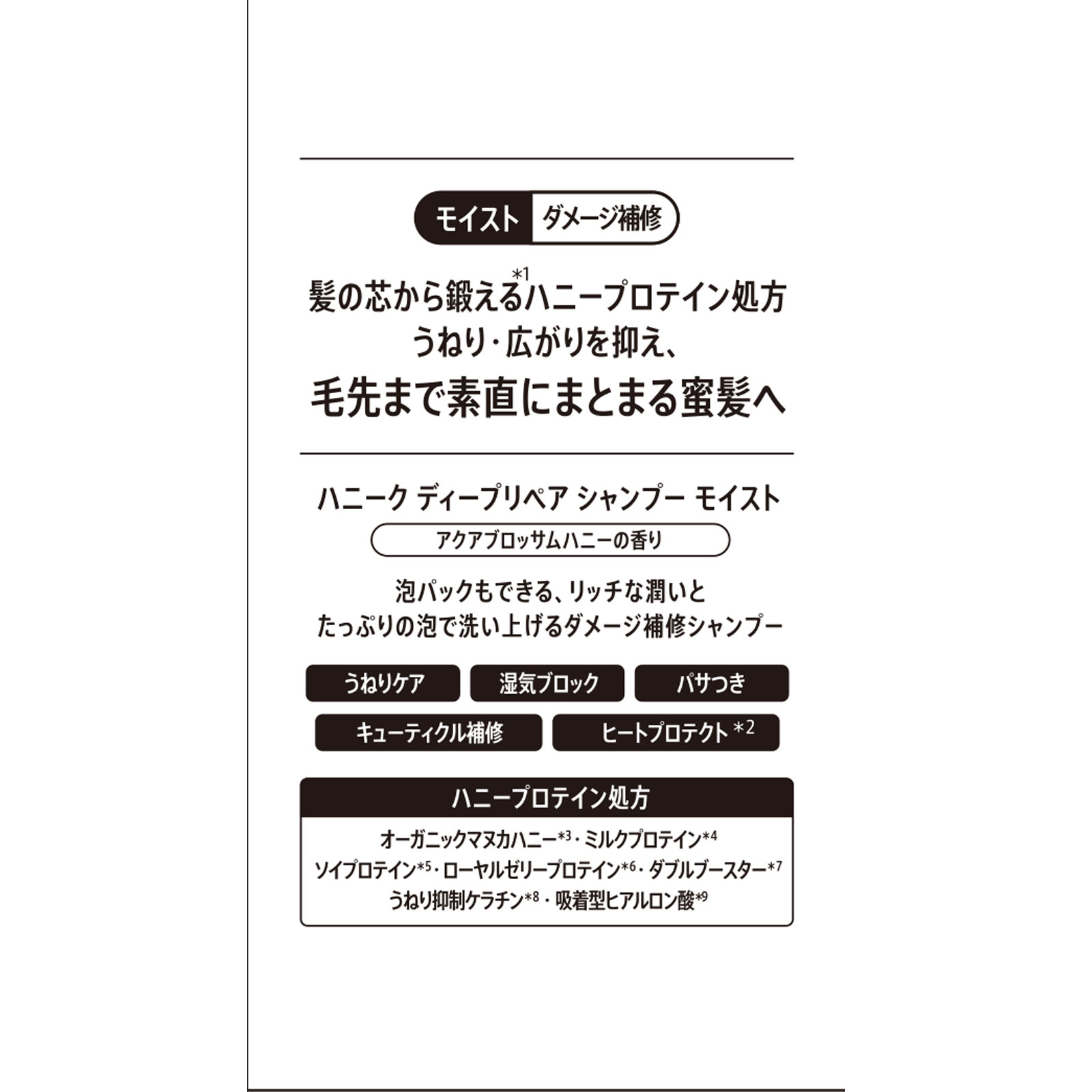 ハニーク ディープリペアシャンプー モイスト ４５０ｍＬ ボトルワークス（株）