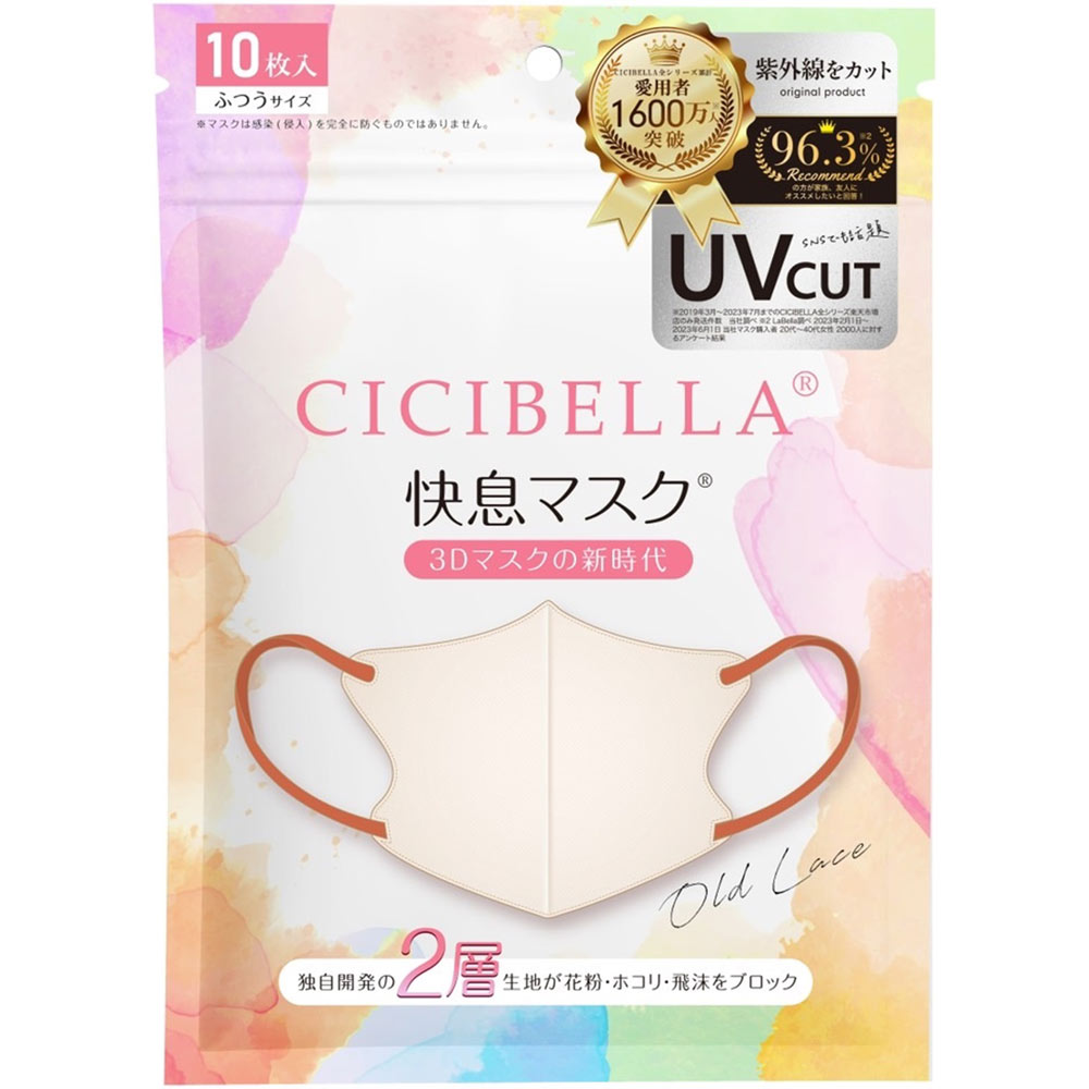 ＣＩＣＩＢＥＬＬＡ快息マスク　オールドレース １０枚入 Ｌａ　Ｂｅｌｌａ