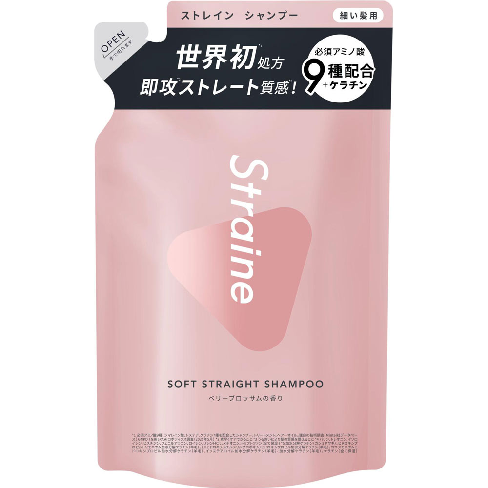 Straine SOFT STRAIGHT SHAMPOO つめかえ用 ベリーブロッサムの香り ４００ｍｌ Ａｉロボティクス